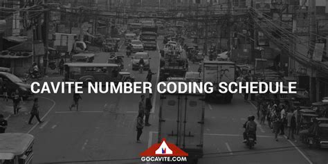 coding scheme cavite|Cavite’s number coding scheme starts Feb. 5 .